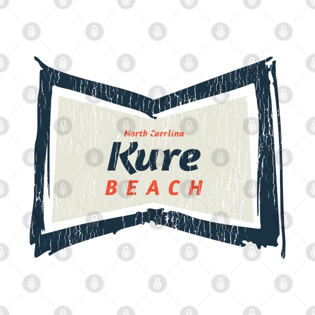 Kure Beach, NC Summertime Vacationing Bowtie Sign by Contentarama