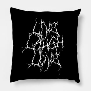 Live Laugh Love - Heavy Metal White Lightning Style Pillow