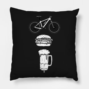 Bike, Burger & Beer HT Pillow