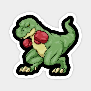 Funny dinosaur as a boxer Magnet