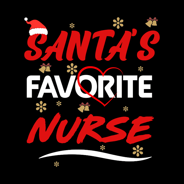 Funny Santa's Favorite Nurse Christmas by Flipodesigner