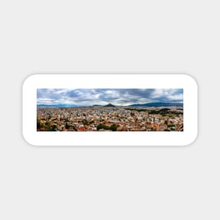 Colourful Athens Beneath a Turbulent Sky Magnet