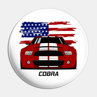 Front Stang Cobra GT 500 Red White Pin