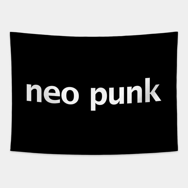 Neo Punk Typography White Text Tapestry by ellenhenryart