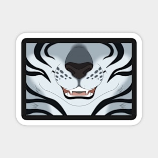 Silver Tiger Face Magnet