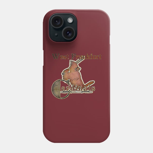 West Frankfort Cardinals Baseball Phone Case by Kitta’s Shop