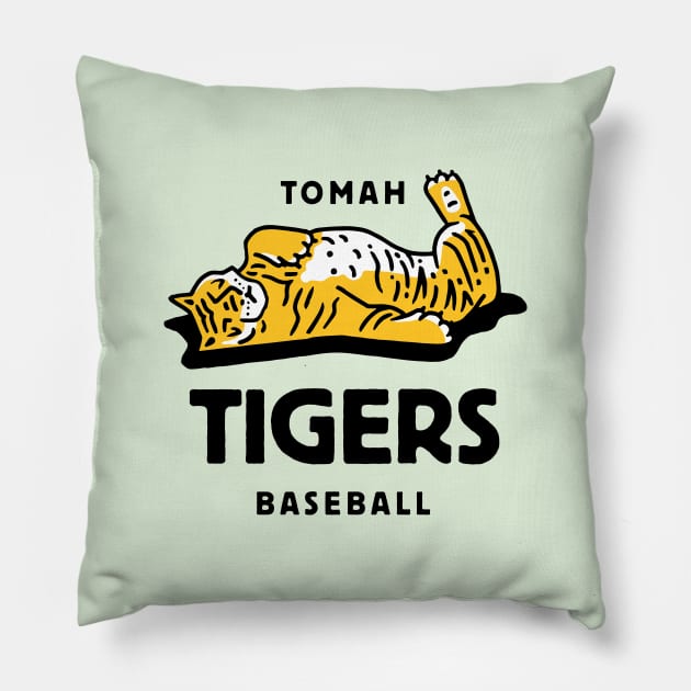 Tomah Tigers - Sleeping Tiger (light) Pillow by Northwoods Baseball Sleep Radio