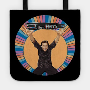 jim carry : i am happy vintage style Tote