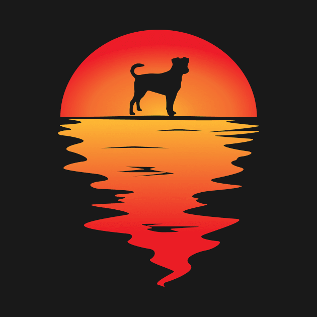 Sunset Dog Danish Swedish Farmdog by Shirtjaeger