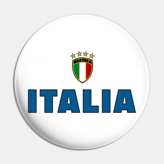 Italia with crest Pin by visualangel