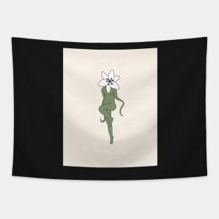 WOMAN FLOWER WHITE EDELWEISS Tapestry