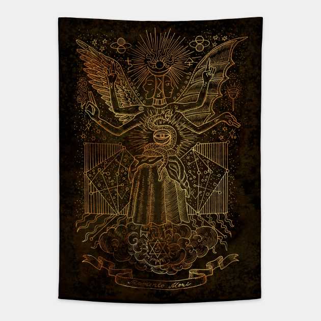 Momento Mori: You Have To Die (Version 2) Mystic and occult design. Tapestry by Mystic Arts