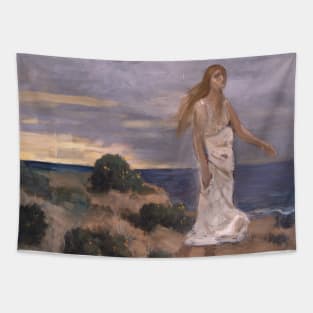 Woman on the Beach by Pierre Puvis de Chavannes Tapestry