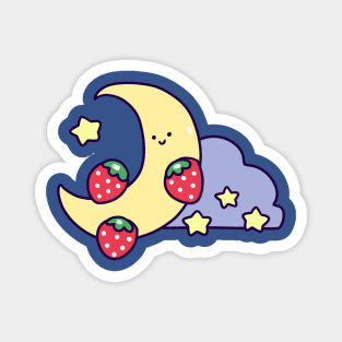 Strawberry Crescent Moon Magnet
