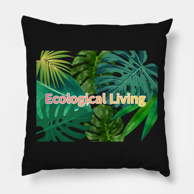 Eco-local living,palm tree,summer,summertime,summer season Pillow by zzzozzo