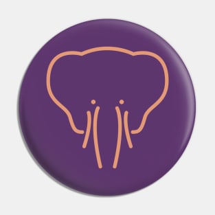 Elephant Line Sign Pin