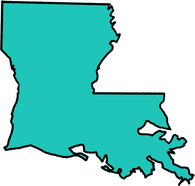 Louisiana - Teal Outline Kids T-Shirt by loudestkitten