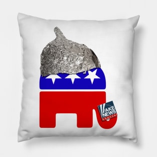 The Conspiracy Party Republican Tin Foil Hat Club Pillow