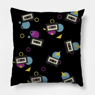 80's Retro Cassette Tape Retrowave Pillow