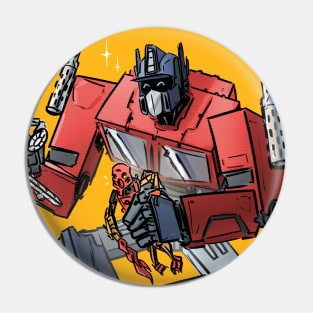 Optimus plays with Bionicles Pin