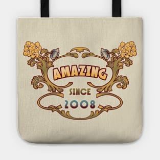 AMAZING SINCE 2008 art nouveau birthday gift idea Tote