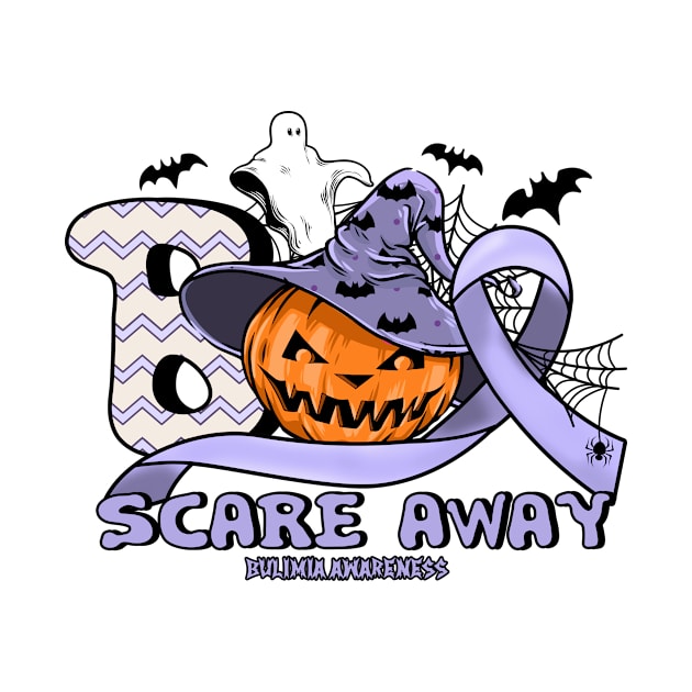 bulimia Awareness - Boo Scare away pumpkin halloween by Susan chanel