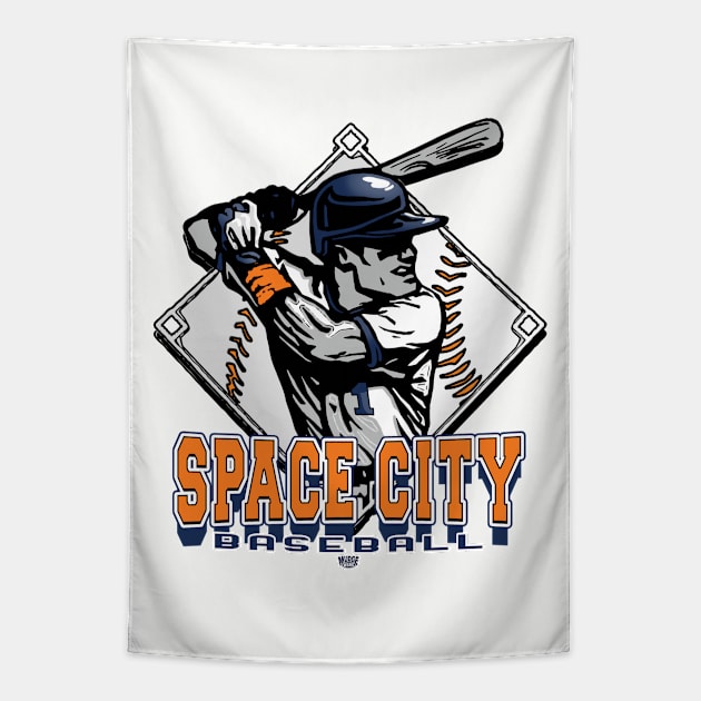 Space City Forever Baseball Diamond Tapestry by MudgeSportswear