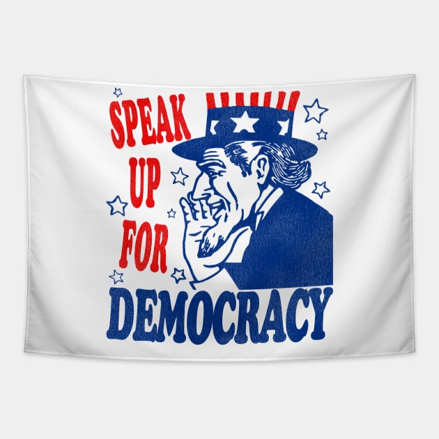 SPEAK Up For Democracy Tapestry by darklordpug