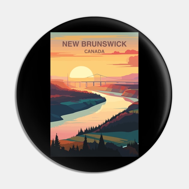 New Brunswick Canada Travel Print Wall Art, Home Décor, Gift Art Pin by TripleTravelArt