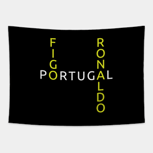 Luis Figo and C Ronaldo Tapestry