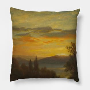 On the Hudson River Near Irvington by Albert Bierstadt Pillow