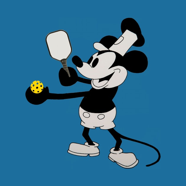 Steamboat Willie Plays Pickleball by numpdog