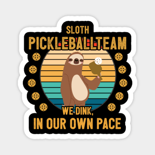 Funny Pickleball Player Gift Sloth Magnet