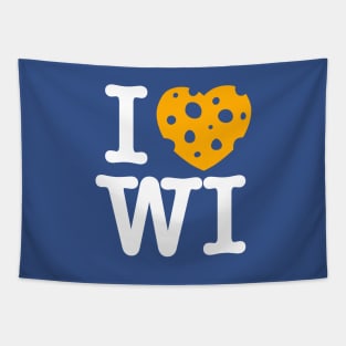 I Love Wisconsin - Milwaukee Blue Tapestry