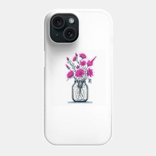 blooming Flowers in a Mason Jar Phone Case