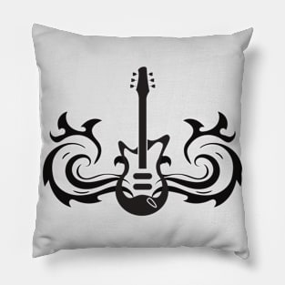 Guitar Tattoo Art Design Pillow