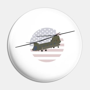 Military CH-47 Chinook Helicopter Pin