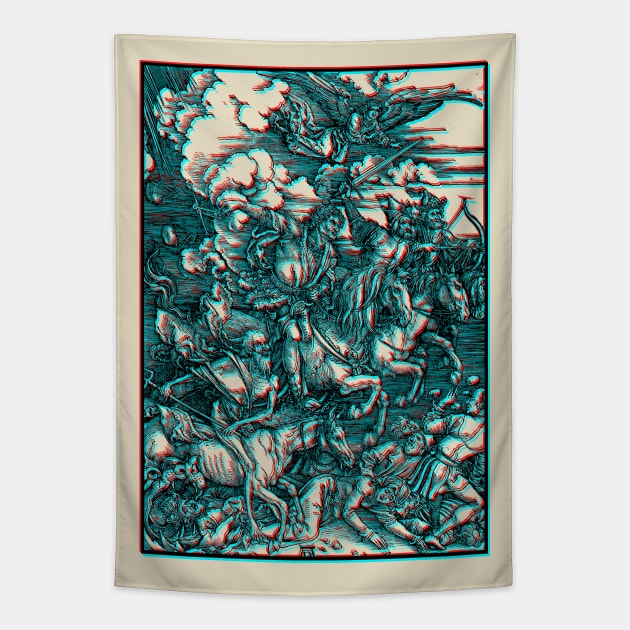 The four horsemen of the apocalypse - Durer Tapestry by Blacklinesw9