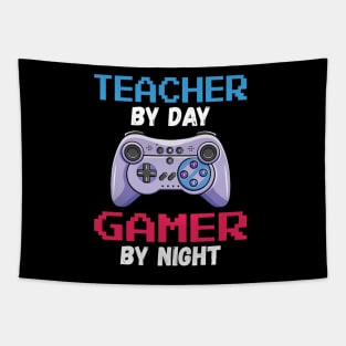 Teacher By Day Gamer By Night Tapestry