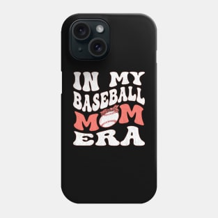 In My Baseball Mom Era Groovy Baseball lover Phone Case