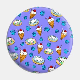 Cats and sweets pattern Pin