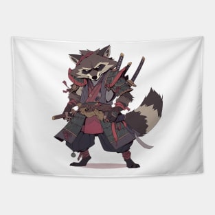 raccoon samurai Tapestry