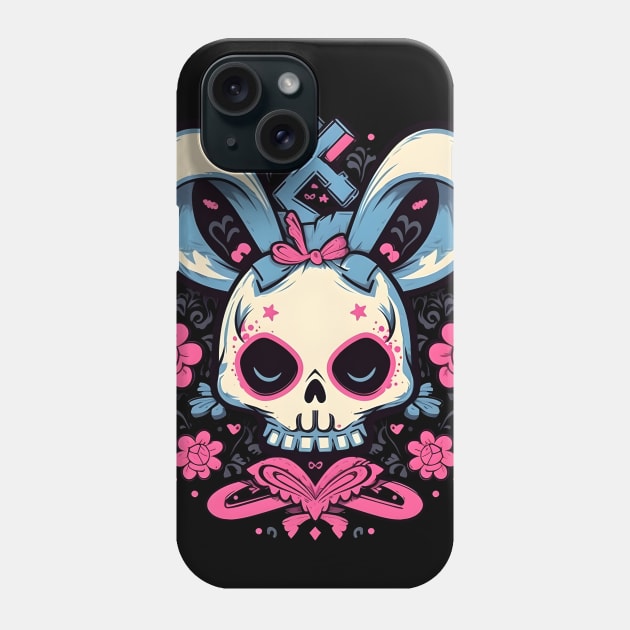 Deth Metal Rabbit Phone Case by The Digital Den