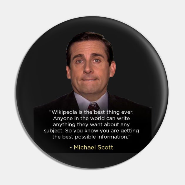 The Office Michael Scott Wikipedia quote Pin by charm3596