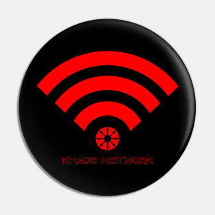 Khaos Network (Red on Black) Pin