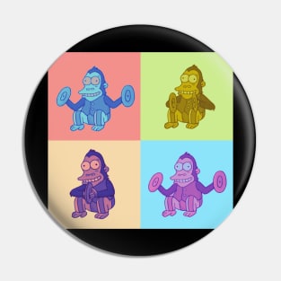 Monkey with Cymbals - Brain Empty - Pop art Pin
