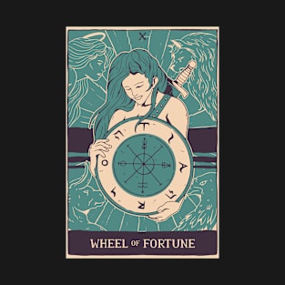 Tarot Card - The Wheel - Occult Gothic Halloween T-Shirt
