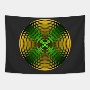 Fuzzy Circular Logic Yellow 5 Tapestry