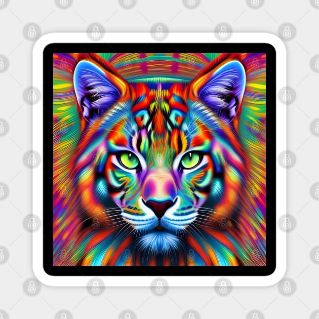 Kosmic Kitty (24) - Trippy Psychedelic Cat Magnet by TheThirdEye