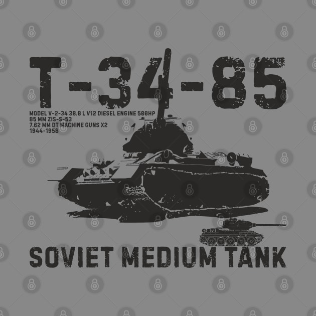 Soviet medium tank T-34-85 by FAawRay